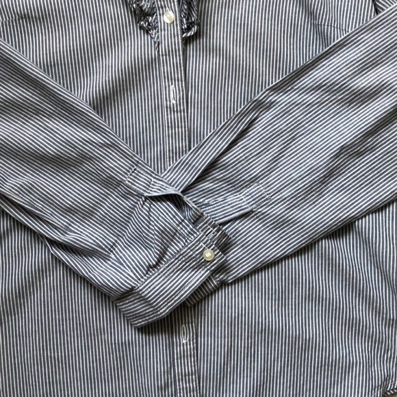 Stripe Ruffle Button Down - Picture 3 of 4